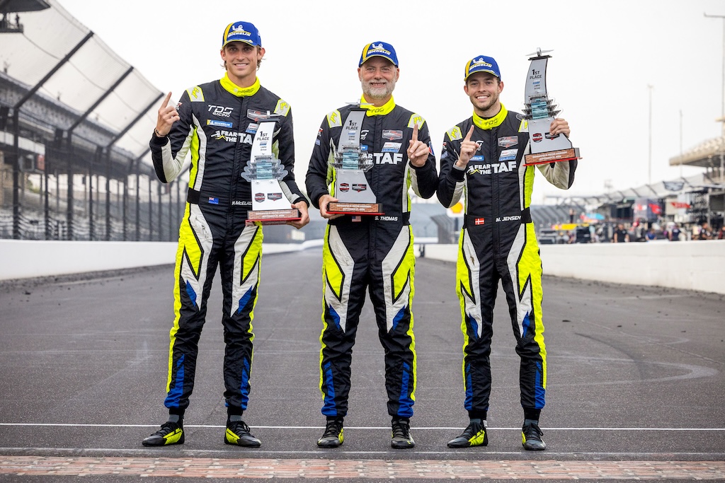 Mikkel Jensen kæmper for mesterskabssejr i IMSA-finale. 
(Foto: TDS Racing)